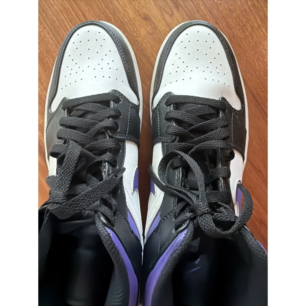 Air Jordan 1 MID Mens 11 Court Purple White Black